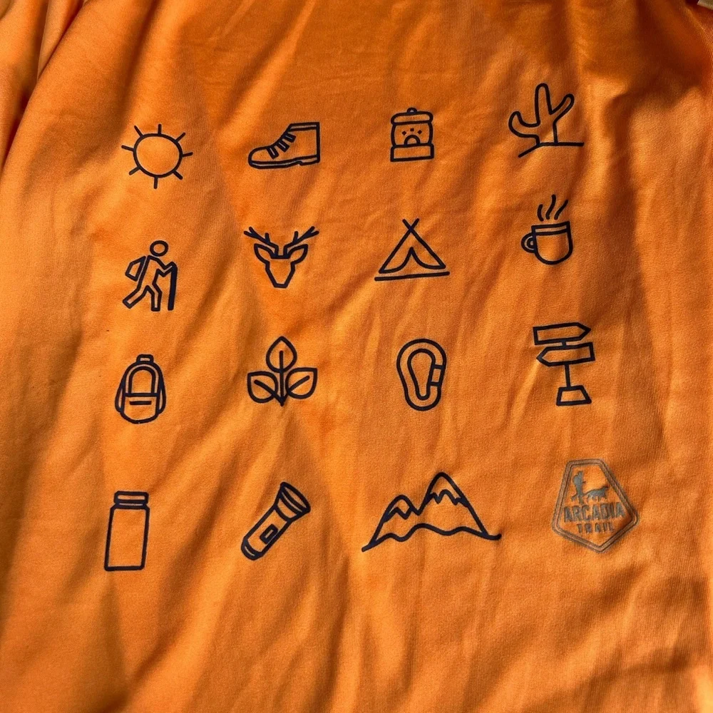 Arcadia Trail Icons High Visibility Orange Dog Shirt XL
